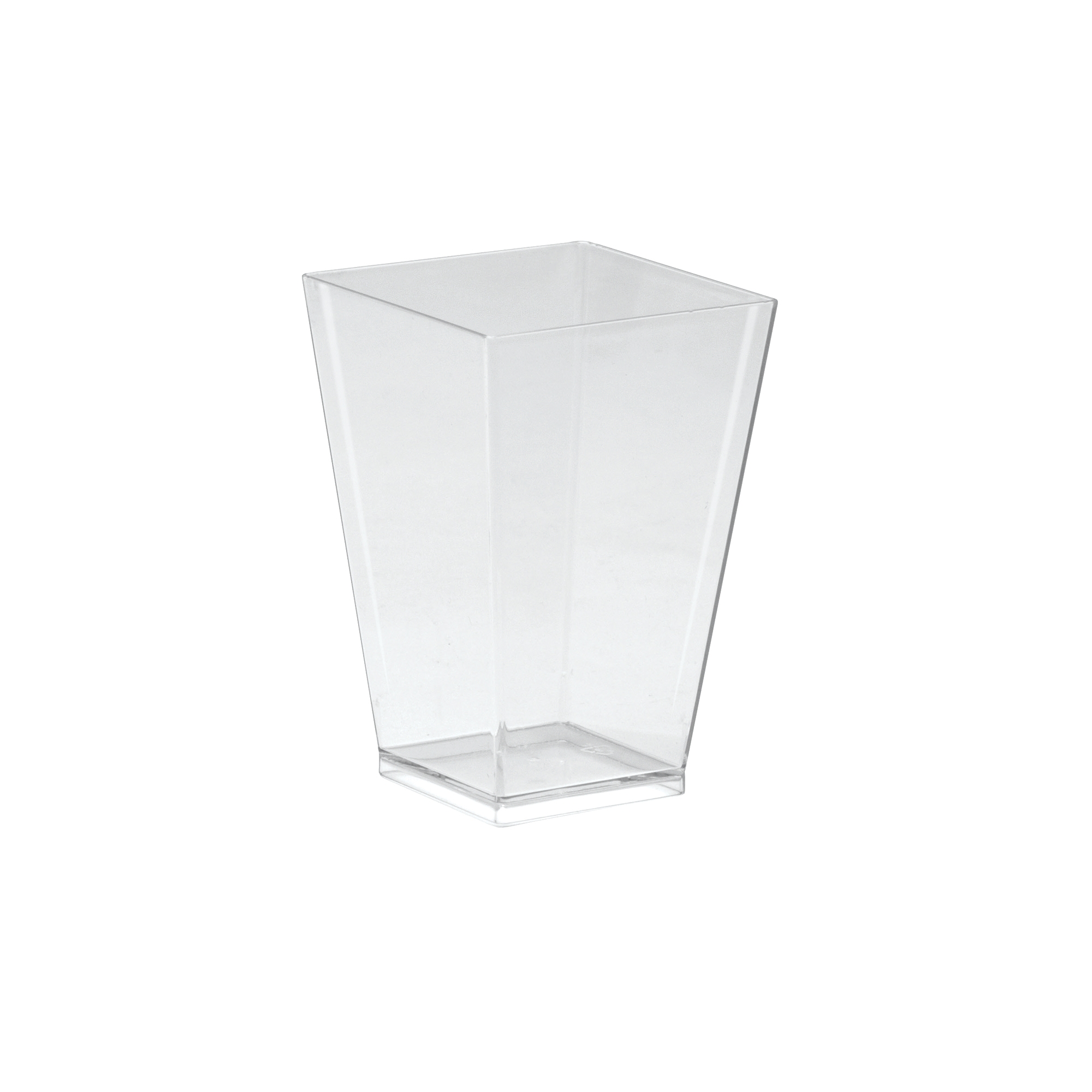 WNA Petites Polystyrene Clear Square Tasting Glass, 3.5 Ounce -- 320 per case.