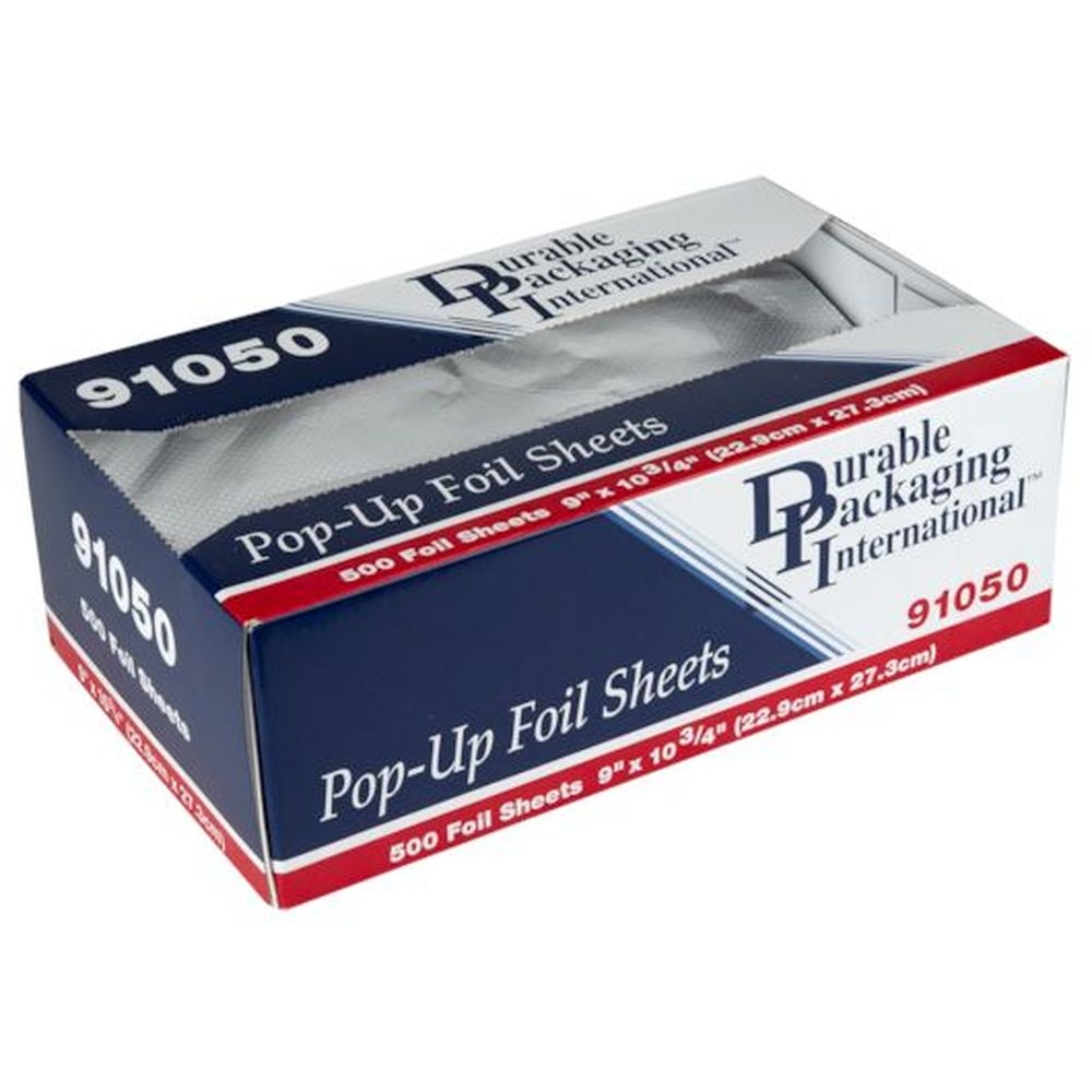 Durable Packaging Pop Up Foil Sheets, 9 x 10 3/4 inch - 500 per pack -- 6 packs per case