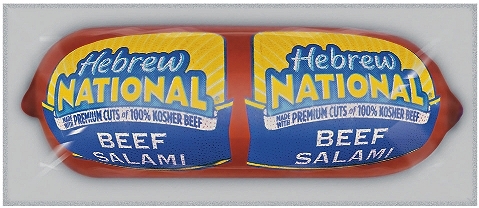 Conagra Hebrew National Beef Salami, 12 Ounce -- 12 per case.
