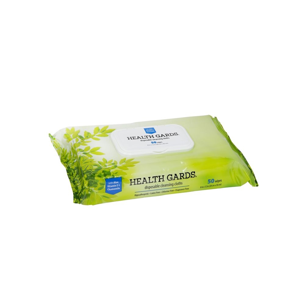 Health Gards Unscented Adult Wipes, 8 x 12 inch -- 600 per case.