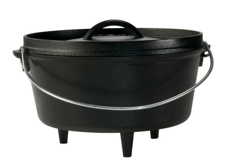 Lodge Preseasoned Deep Camp Dutch Oven, 5 Quart.