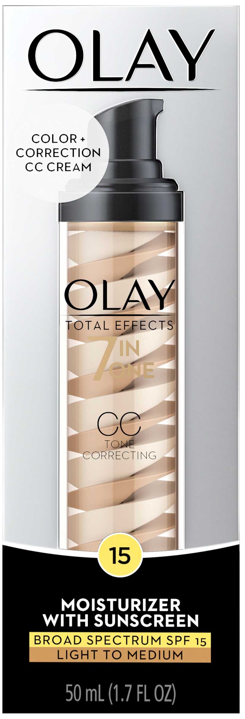 Olay Total Effects Light/Medium Tone Correcting Moisturizer, 1.7 Fluid Ounce -- 12 per case.