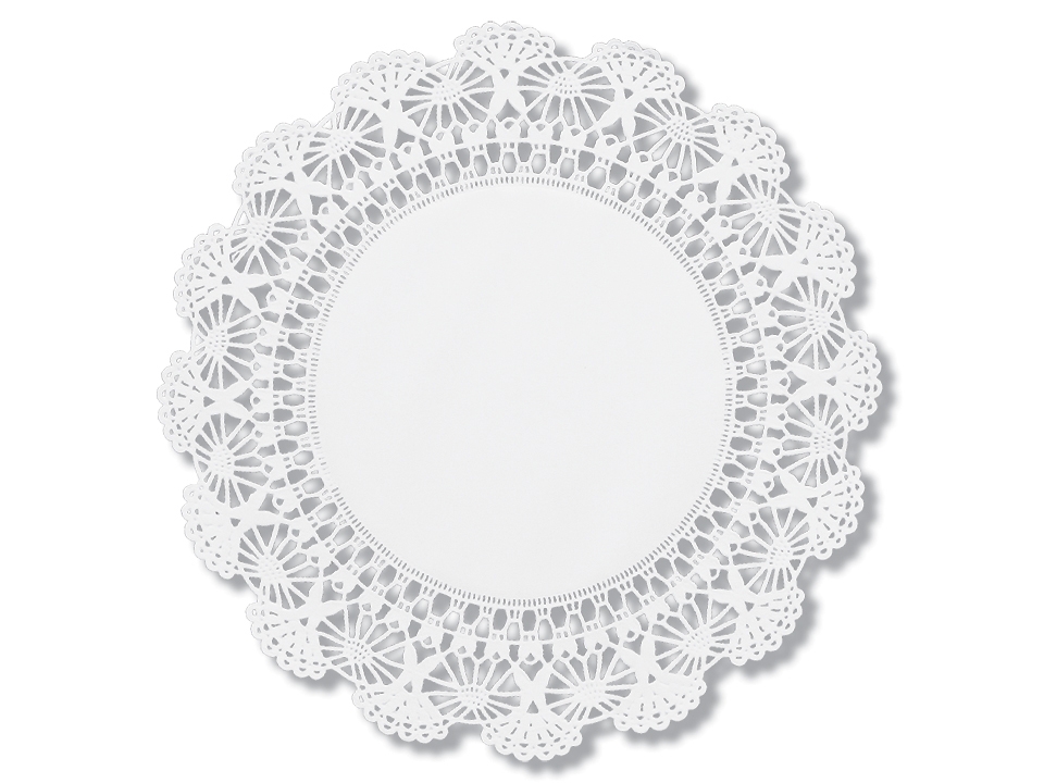 Hoffmaster 25-05300 White Cambridge Lace Doily 5 inch -- 1000 per case.