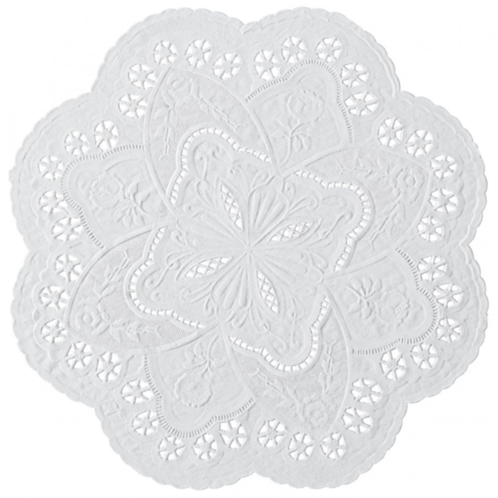 Hoffmaster White Paper French Lace Doily, 10 inch -- 1000 per case
