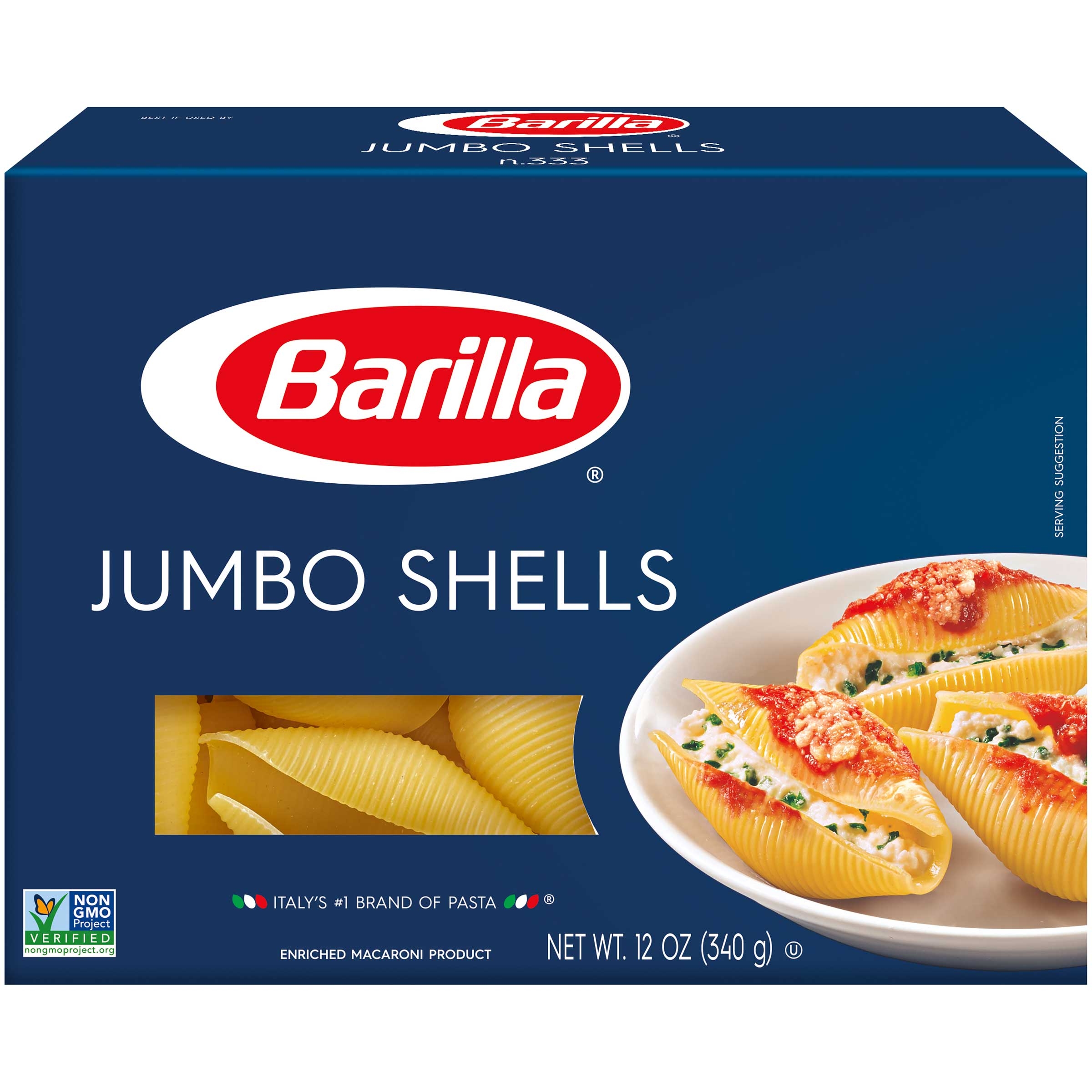 Barilla Jumbo Shells Pasta, 12 Ounce -- 12 per case