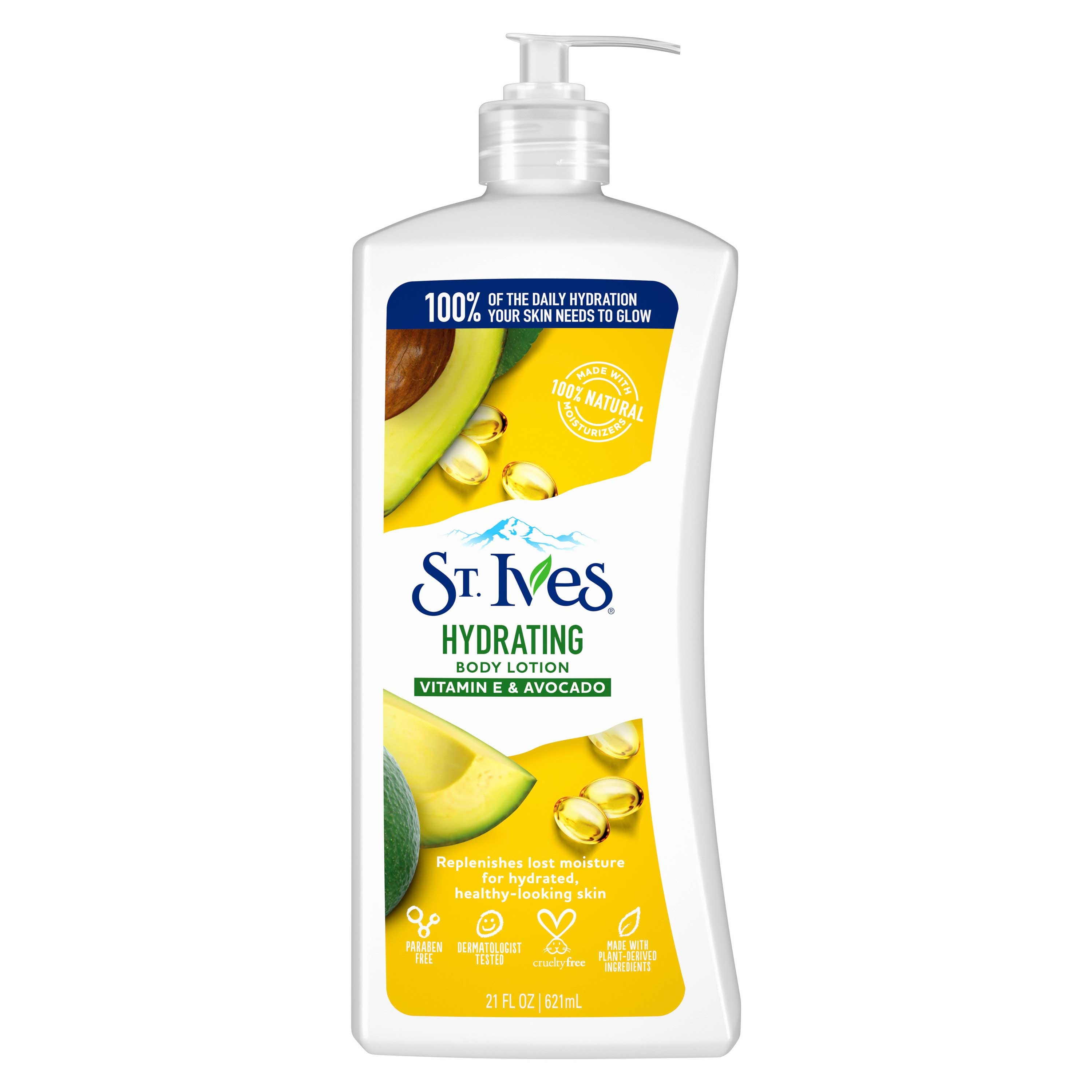 St.Ives Hydrating Vitamin E and Avocado Hand and Body Lotion, 21 Ounce -- 4 per case