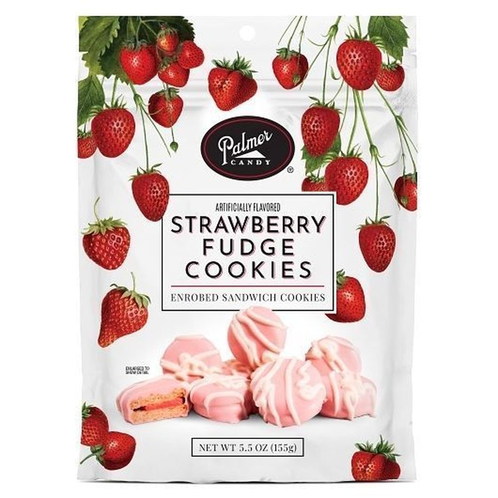 Palmer Candy Strawberry Enrobed Cookies, 5.5 Ounce -- 8 per case