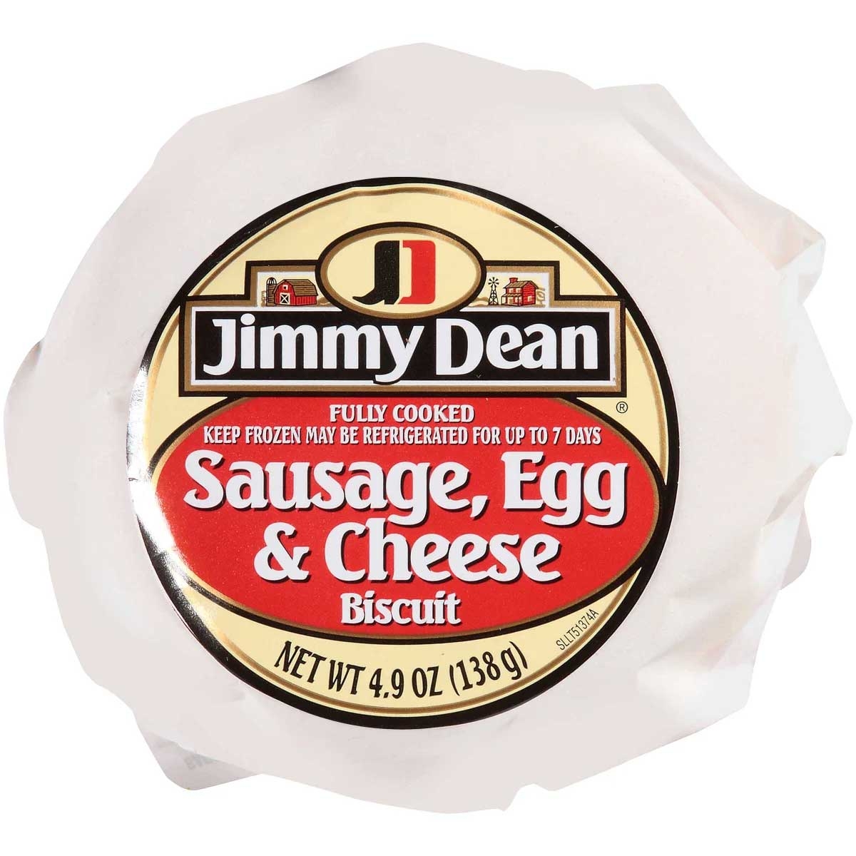 Jimmy Dean Egg and Cheese Sausage Sandwich Biscuit, 4.9 Ounce -- 12 per case.