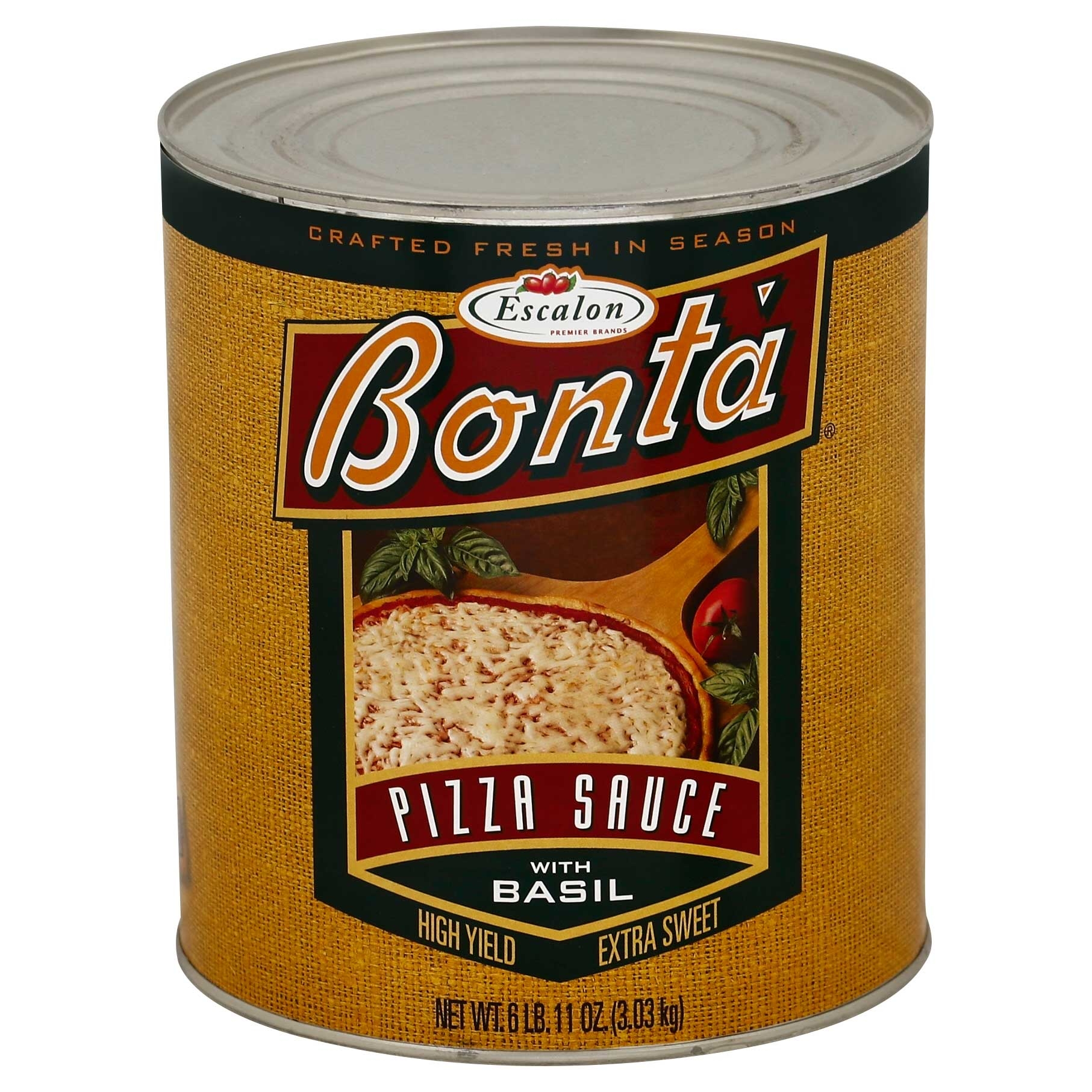 Bonta Fancy Pizza Sauce/Basil, 107 Ounce -- 6 per case.