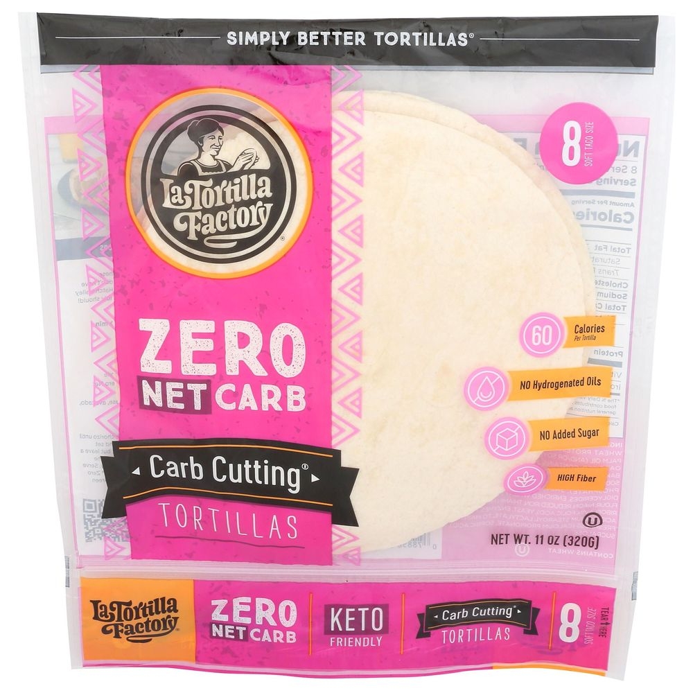 La Tortilla Factory Zero Net Carb Crab Cutting Tortilla, 11 Ounce -- 10 per case
