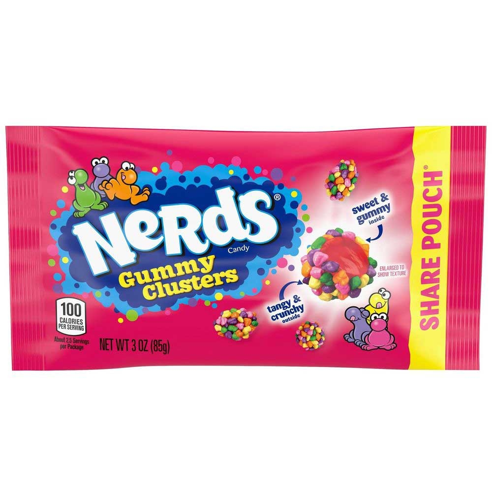 Nerds Gummy Cluster - Share Pack, 3 Ounce -- 48 per case.