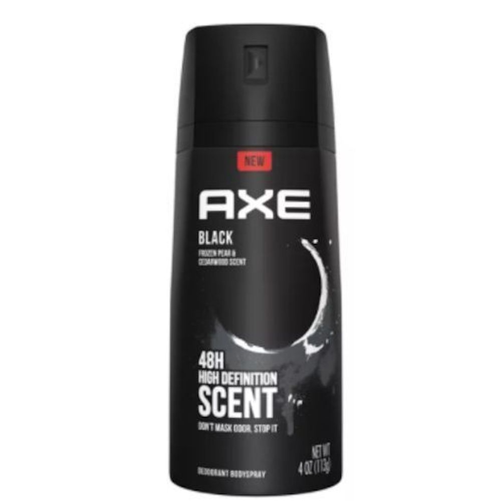 Axe Black Body Spray, 4 Fluid Ounce -- 12 per case