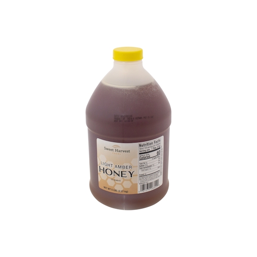 Sweet Harvest Foods Light Amber Honey, 5 Pound -- 6 per case