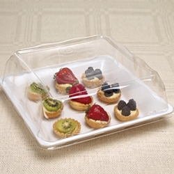 Party Tray Square Dome Lid Only, 12 x 12 inch -- 50 per case.