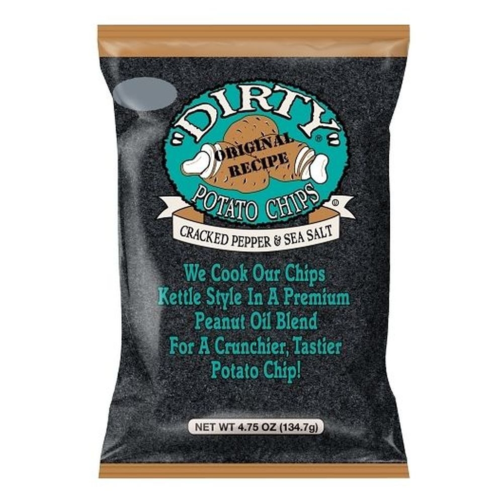 Dirty Cracked Pepper and Salt Potato Chips, 4.75 Ounce -- 12 per case