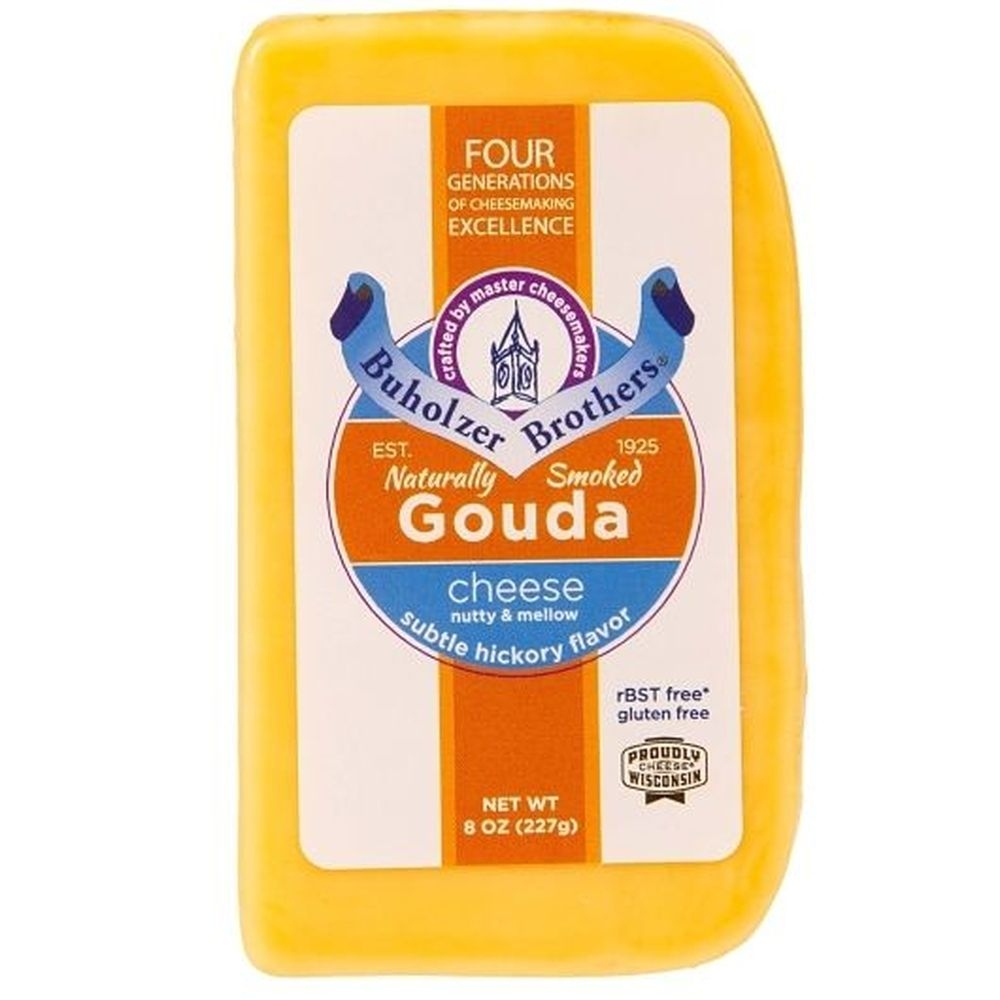 Buholzer Brothers Naturally Smoked Gouda Cheese, 8 Ounce -- 12 per case