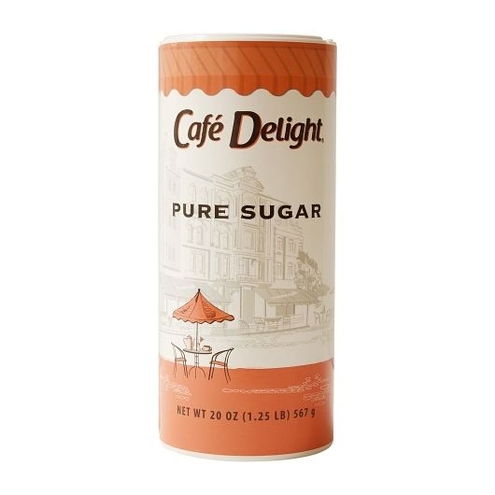Cafe Delight Pure Sugar, 20 Ounce Canister -- 24 per case