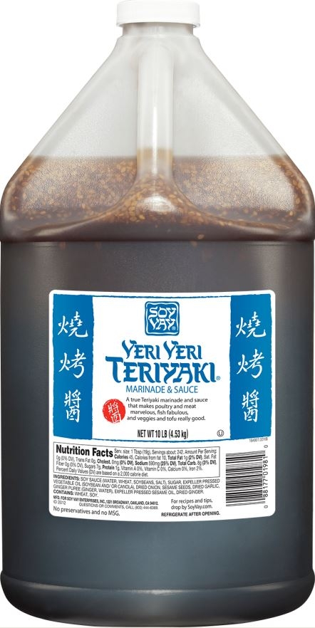 Soy Vay Veri Veri Teriyaki, 10 Pound -- 4 per case.