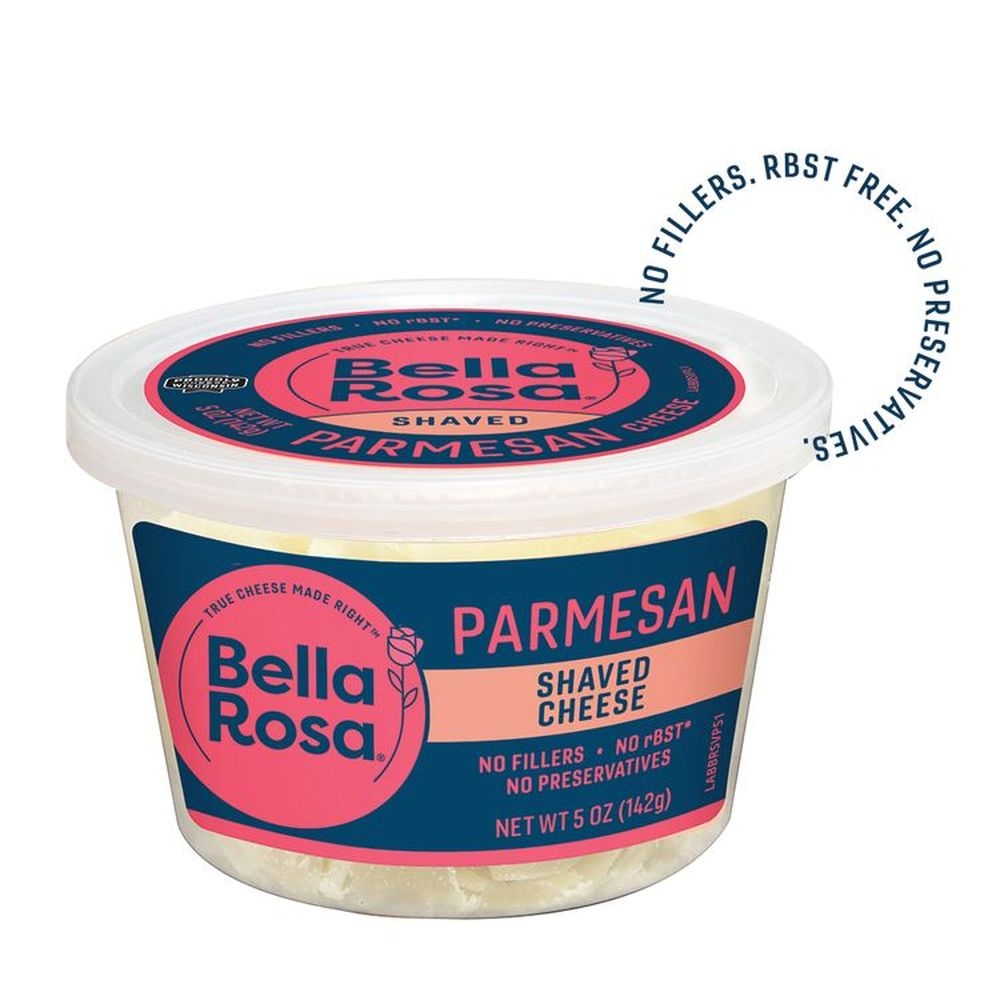 Bella Rosa Shaved Parmesan Cheese, 5 Ounce Cup -- 12 per case