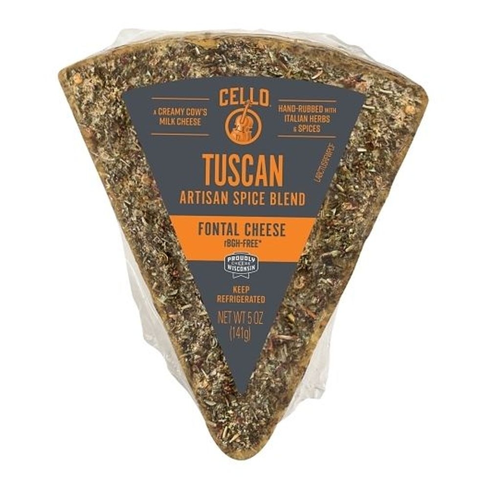 Cello Rubbed Tuscan Spiced Fontal Cheese Wedge, 5 Ounce -- 6 per case