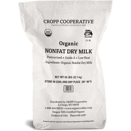 Organic Valley Grade A Nonfat Dry Milk Powder, 50 Pound
