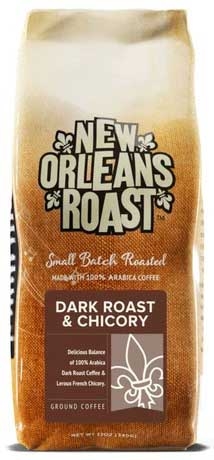New Orleans Roast Dark Roasted and Chicory Ground Coffee, 12 Ounce -- 6 per case