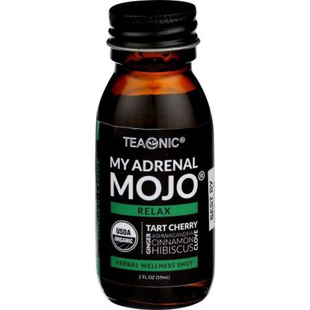 Teaonic My Adrenal Mojo Herbal Wellness Shot, 2 Fluid Ounce -- 6 per case