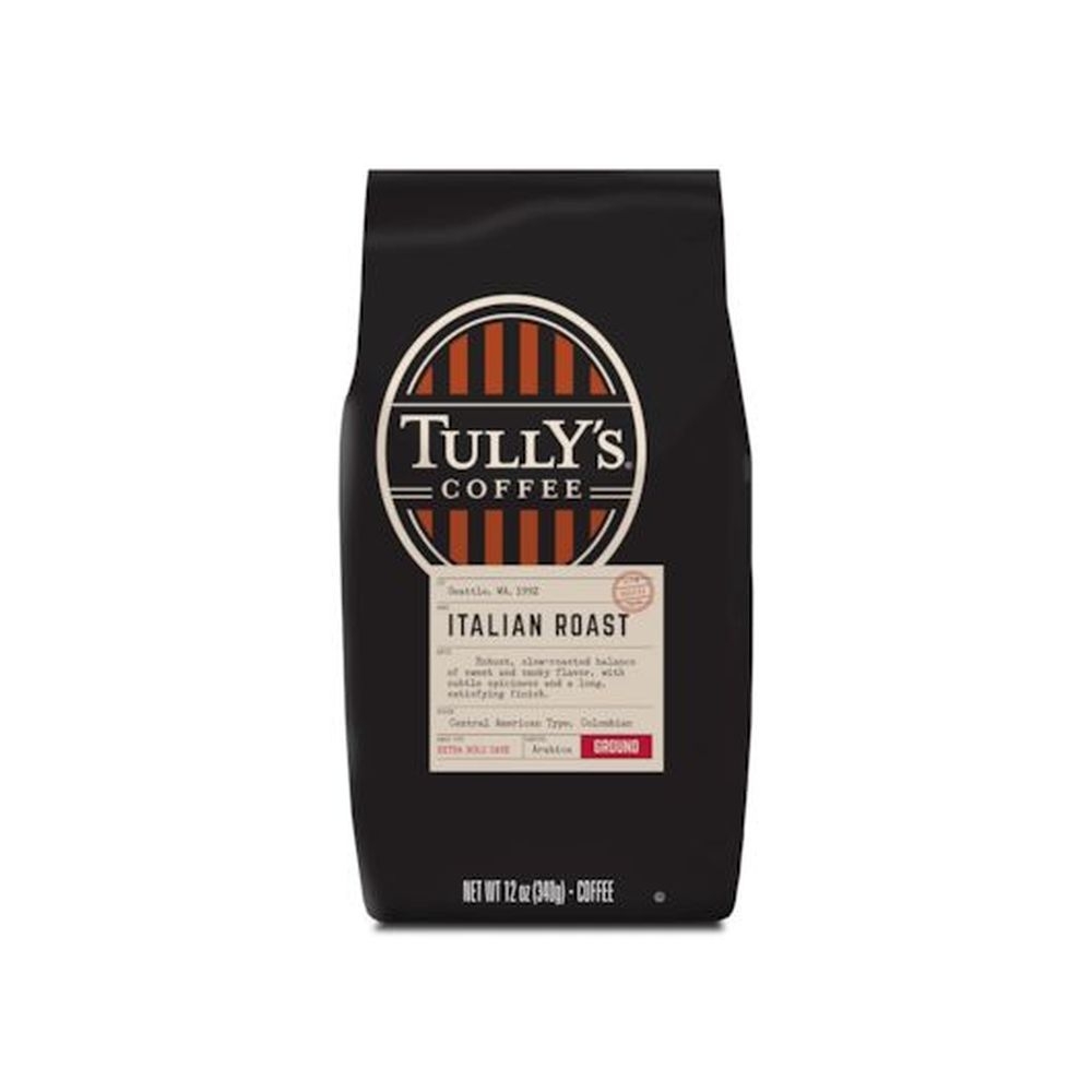 Tullys Italian Roast Ground Coffee, 12 Ounce -- 6 per case