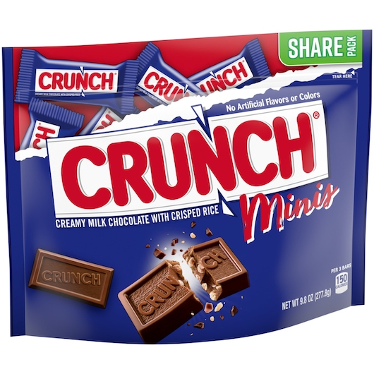 Crunch Minis Creamy Milk Chocolate with Crisped Rice, 9.8 Ounce -- 8 per case