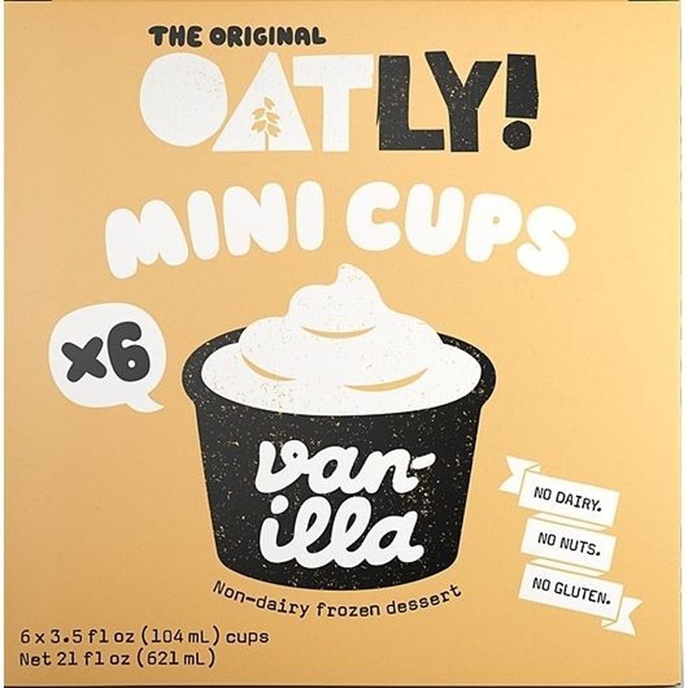 Oatly Vanilla Mini Cup, 3.5 Fluid Ounce -- 9 per case