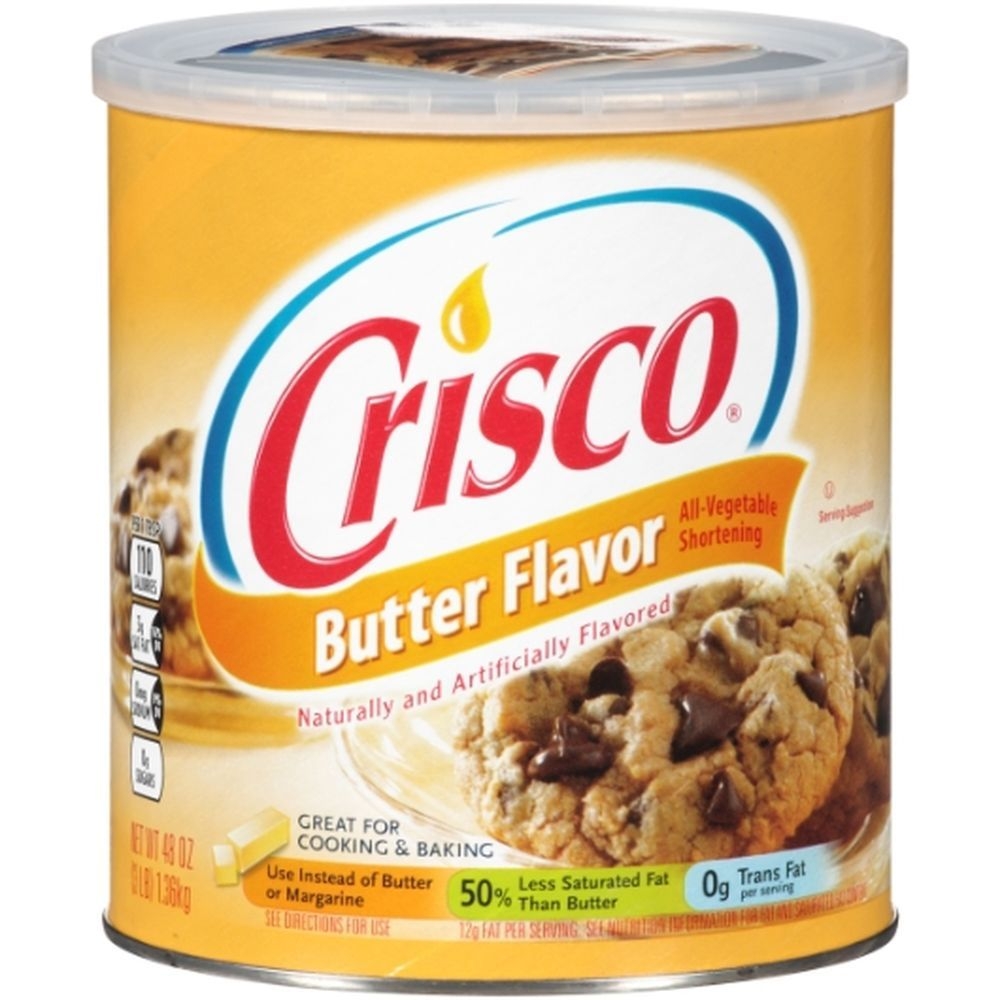 Crisco Butter Flavor All Vegetable Shortening, 48 Ounce Can -- 12 per case