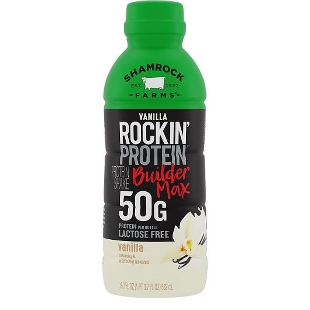 Rockin Protein Vanilla Builder Max Protein Shake, 19.7 Fluid Ounce -- 12 per case