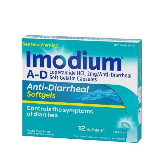 Imodium Anti-Diarrheal Softgels - 12 count per pack -- 48 per case