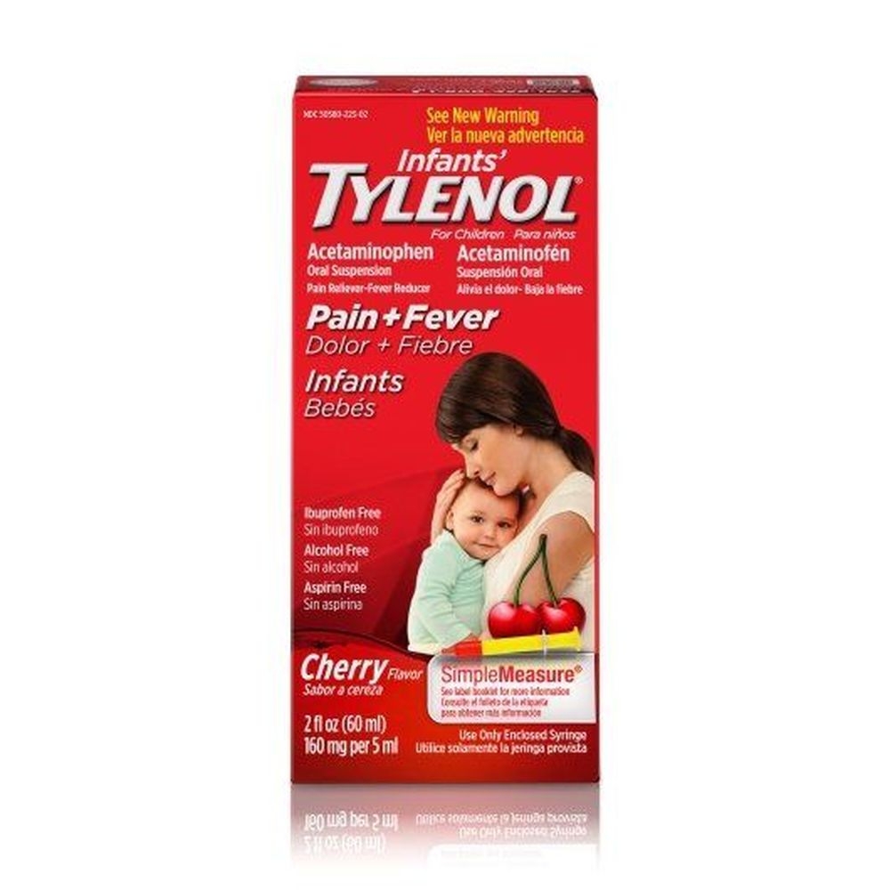 Tylenol Infants Cherry Fever and Pain Relief, 2 Fluid Ounce - 36 per case