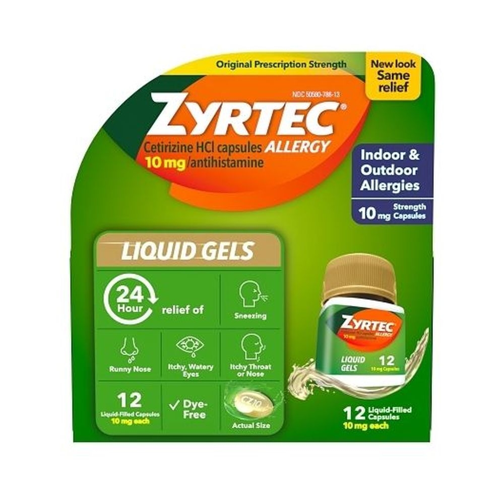 Zyrtec Allergy Liquid Capsules, 12 count -- 24 per case