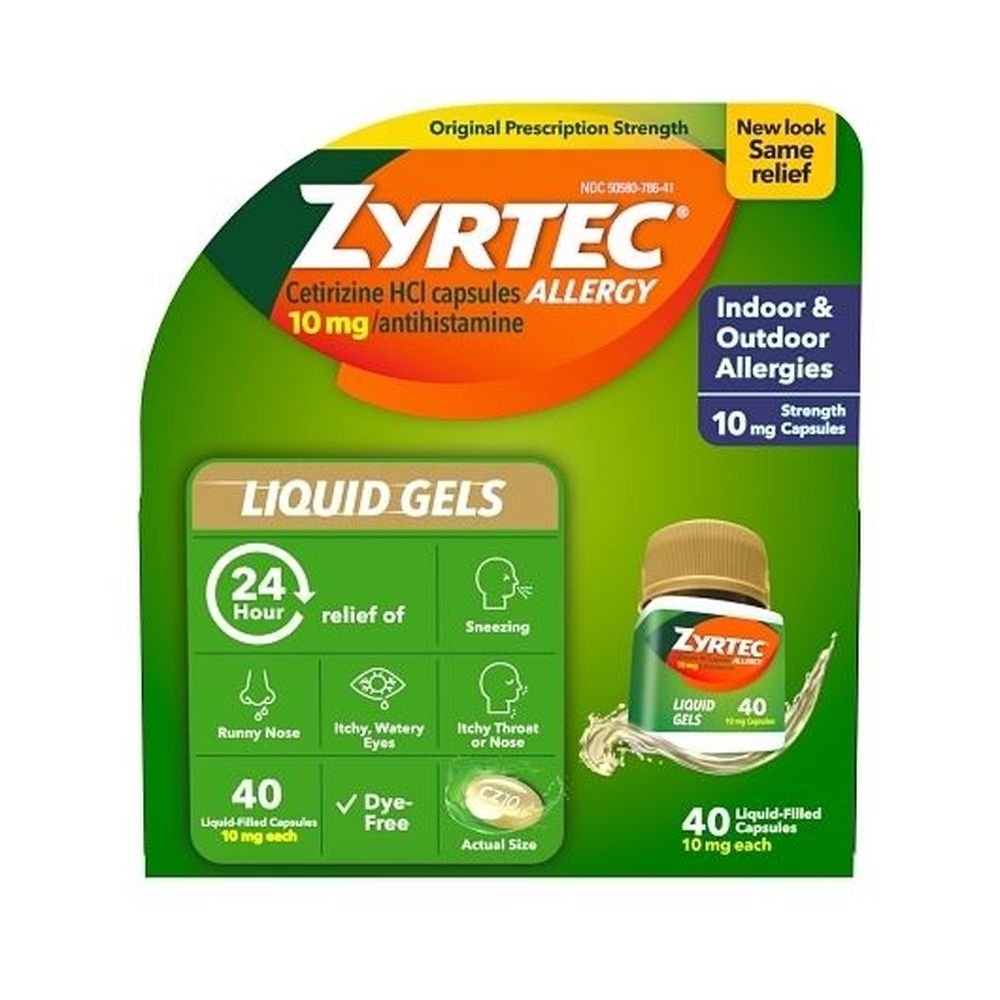 Zyrtec Allergy Liquid Capsules, 40 count -- 24 per case