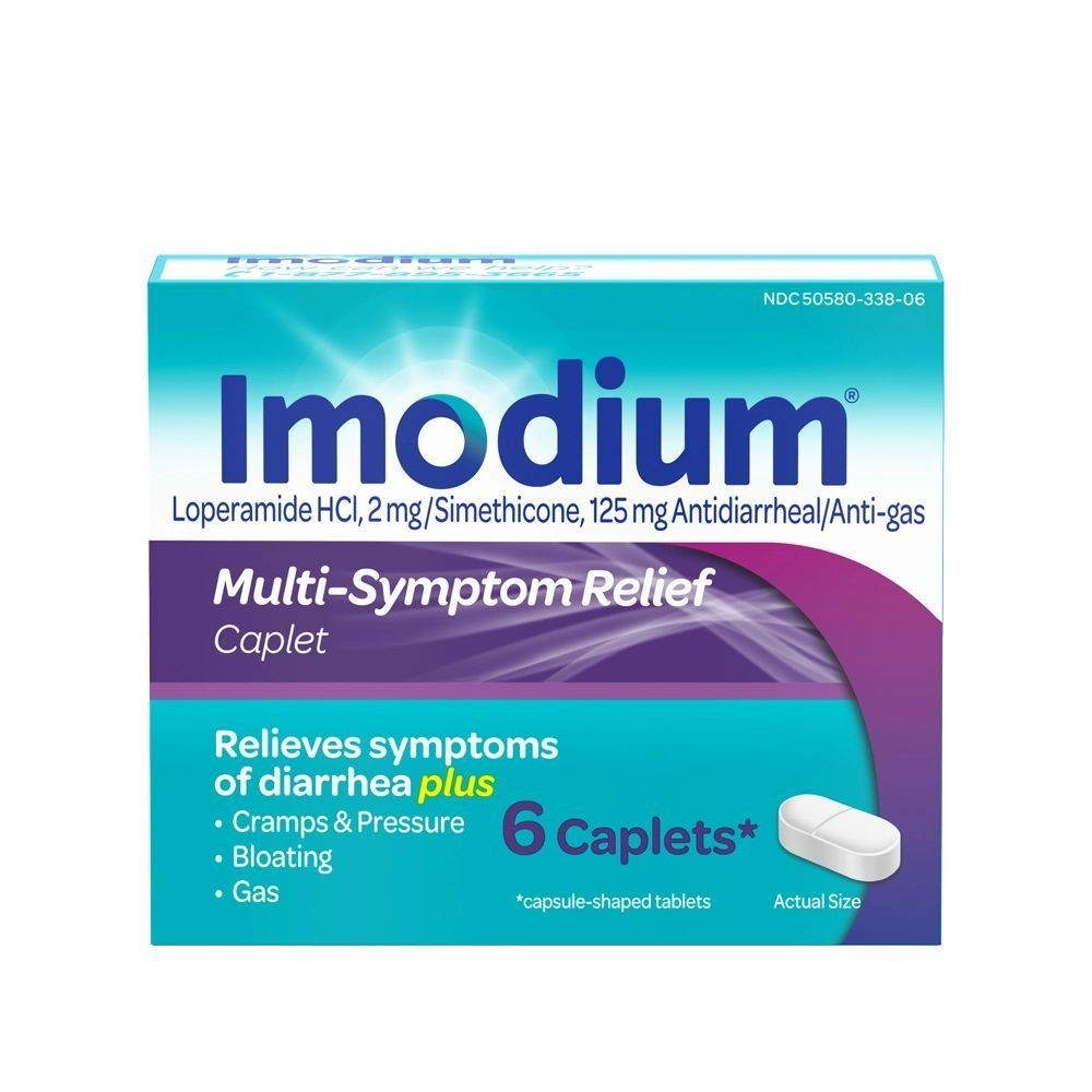 Imodium Multi-Symptom Anti-Diarrheal Relief Medicine Caplets, 6 count - 24 per case