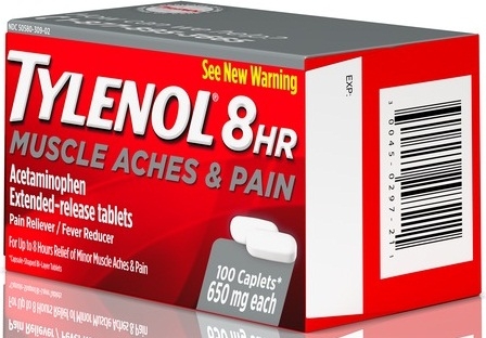 Tylenol 8 Hour Muscle Aches and Pain Reliever, 100 count per pack -- 48 per case.