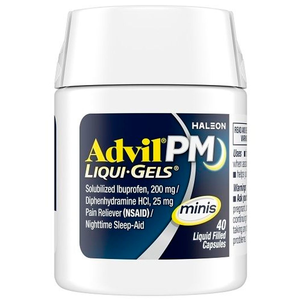Advil PM Minis Liqui Gels Capsules, 40 count -- 36 per case