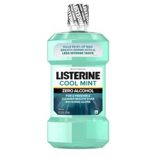 Listerine Zero Alcohol Clean Mint Mouthwash, 1 Liter -- 6 per case