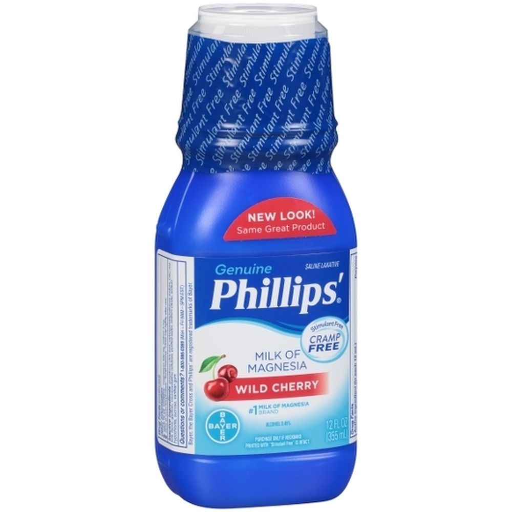 Phillips Milk Of Magnesia Cherry Flavor Liquid, 12 Fluid Ounce -- 12 per case