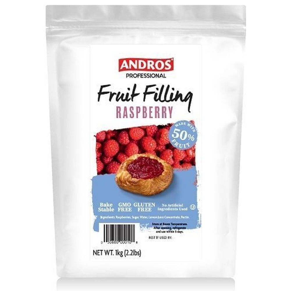 Andros Professional 50 Percent Raspberry Fruit Filling, 2.2 Pound -- 6 per case