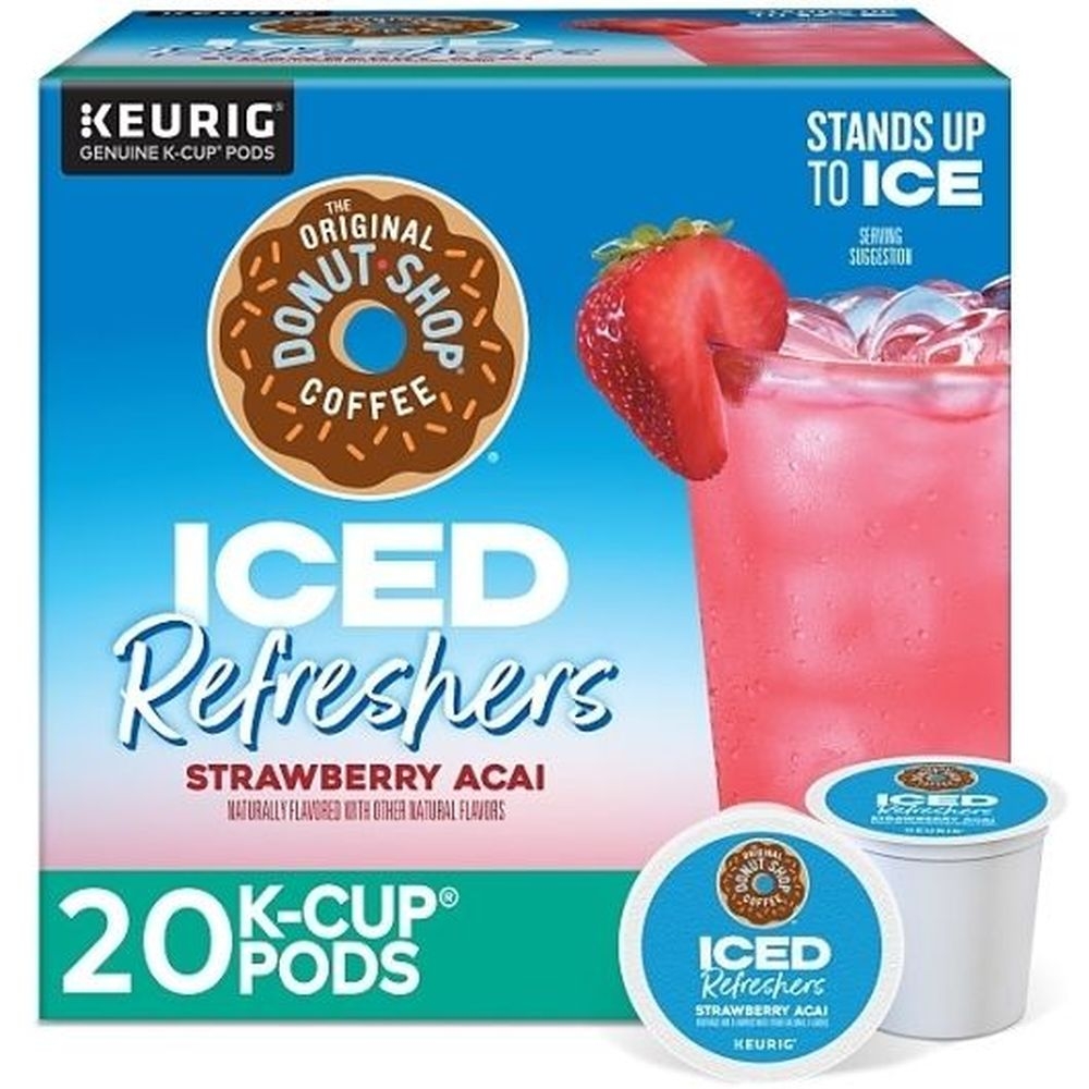 The Original Donut Shop Strawberry Acai Iced Refreshers Kcup Coffee Pod, 20 count - 4 per case