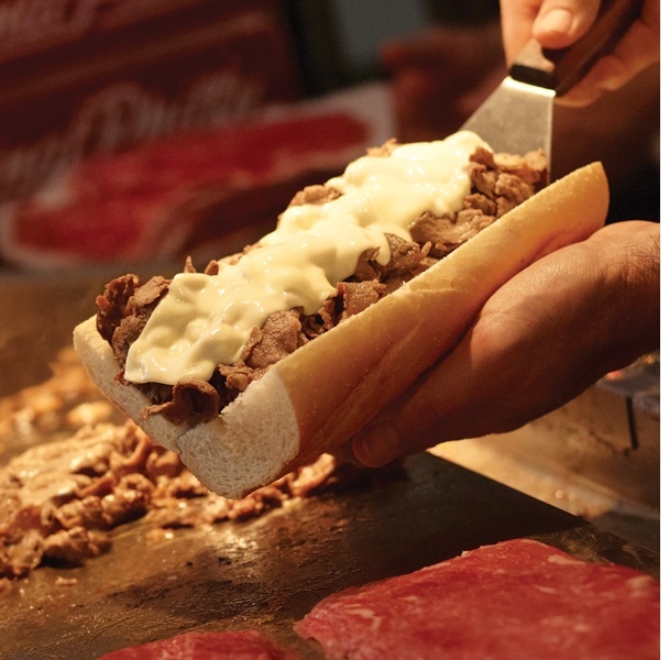 Original Philly Cheesesteak Value Seasoned Beef Sandwich Slices, 6 Ounce -- 27 per case.