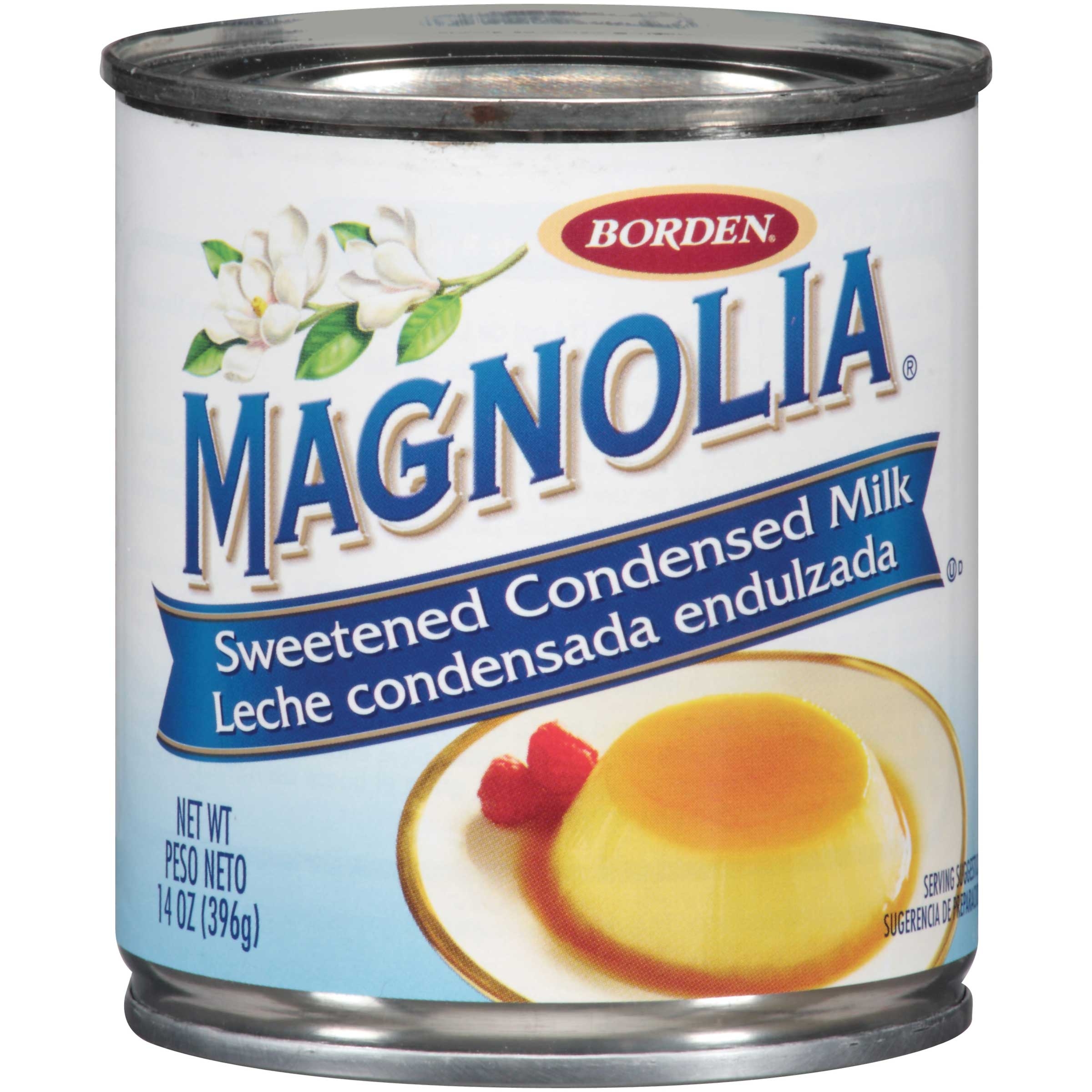 Magnolia Brand 14 Ounce Regular Bilingual Sweetened Condensed Milk -- 24 per case.