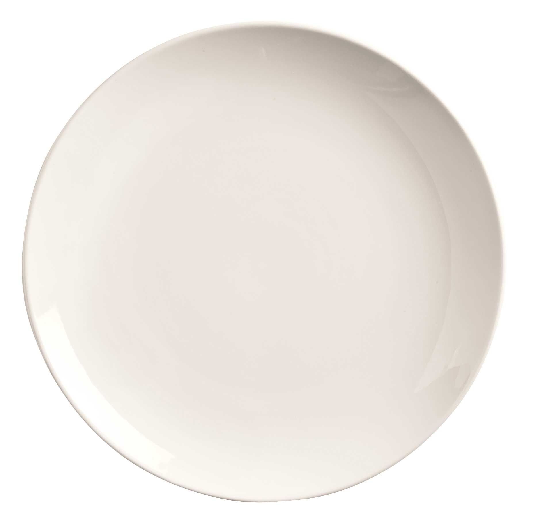 World Tableware Porcelana Bright White Round Plate, 9 inch -- 24 per case.