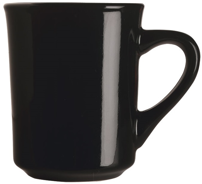 World Tableware Monterey Bay Black Mug, 8.5 Ounce -- 36 per case