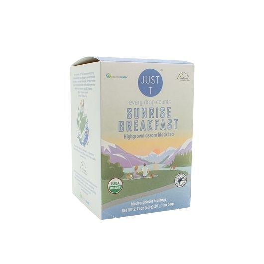 Just T Sunrise Breakfast Black Tea - Pyramid Box, 20 count -- 6 per case