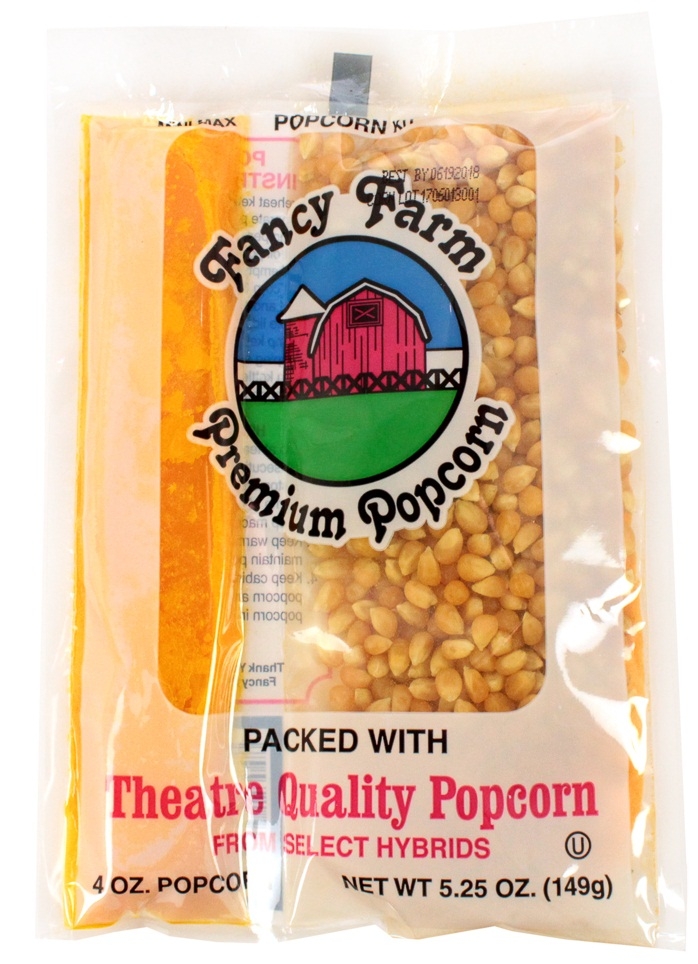 Fancy Farms Popcorn Miniature Maxi Kit, 5.25 Ounce -- 36 per case.