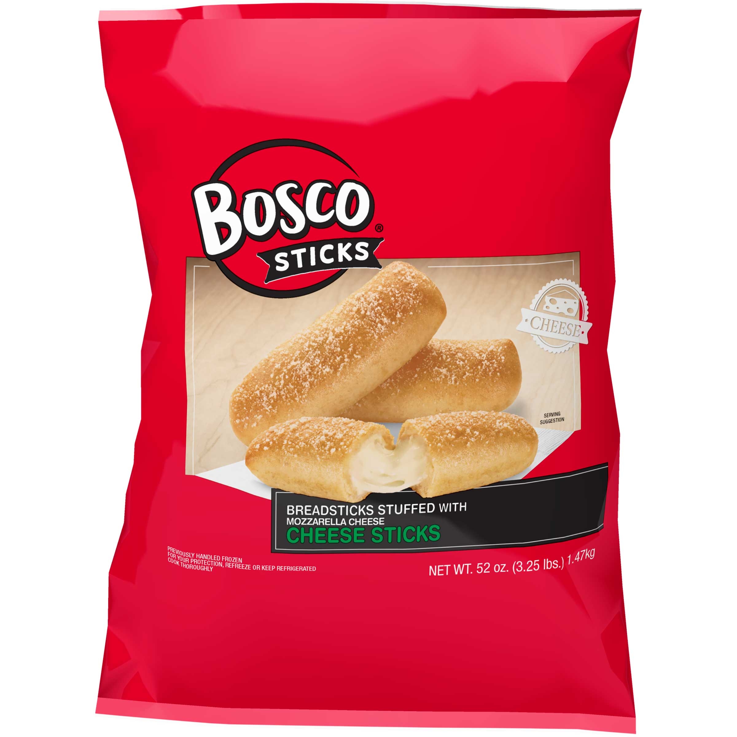 Bosco Stuffed Mozzarella Cheese Breadstick, 3.25 Pound -- 4 per case.